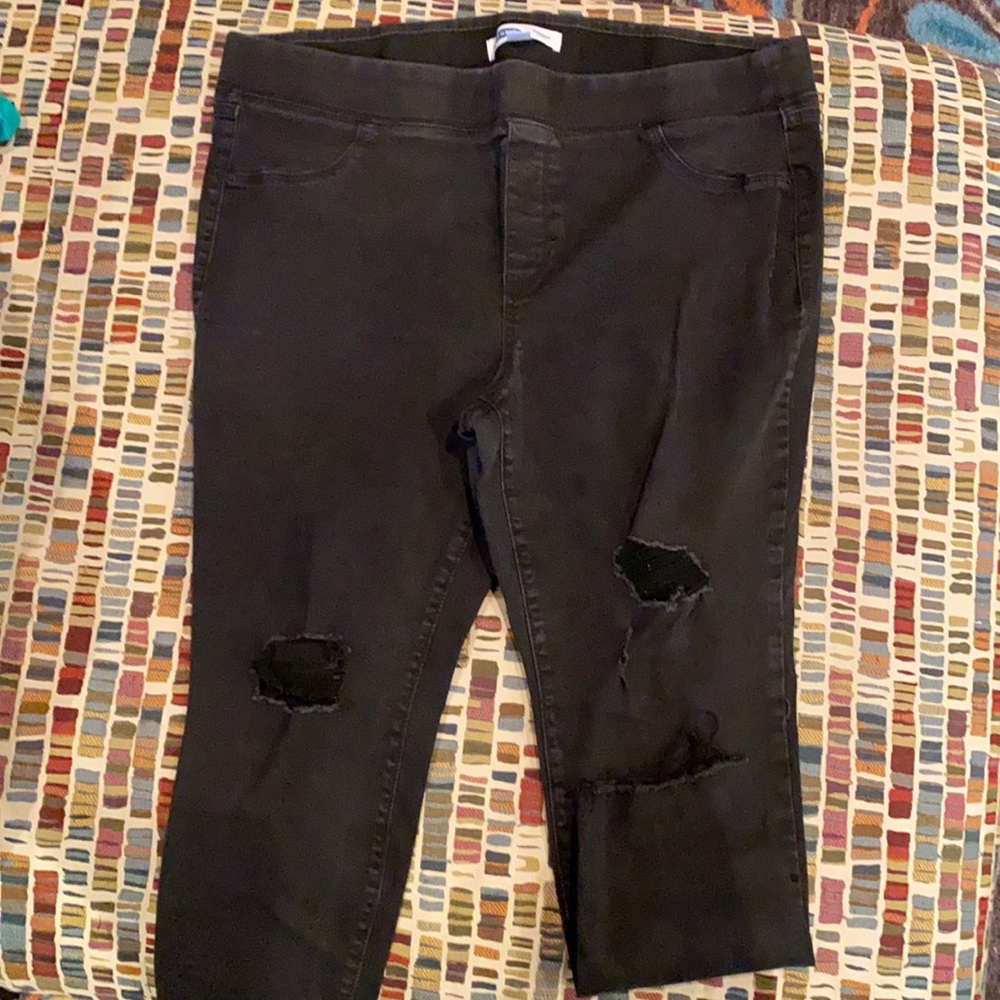 Old Navy Rockstar Jeggings black distressed 20